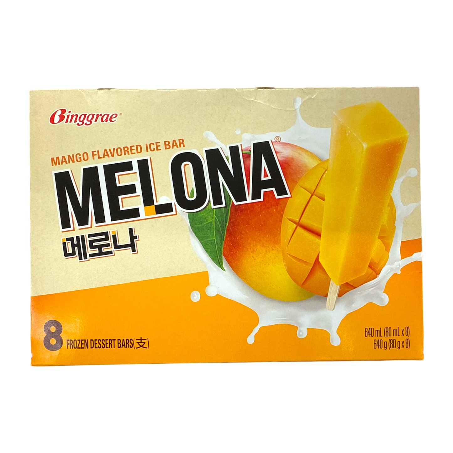 Binggrae Melona Ice Block Mango Flavor 640ml (80ml x 8)