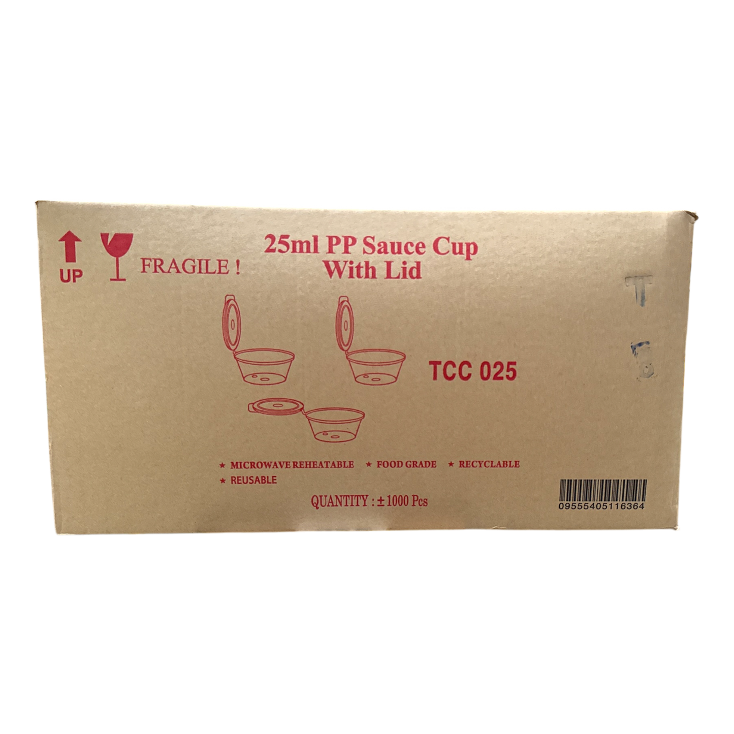 TCC-025 25ml PP Sauce Cup With Lid 1000pcs