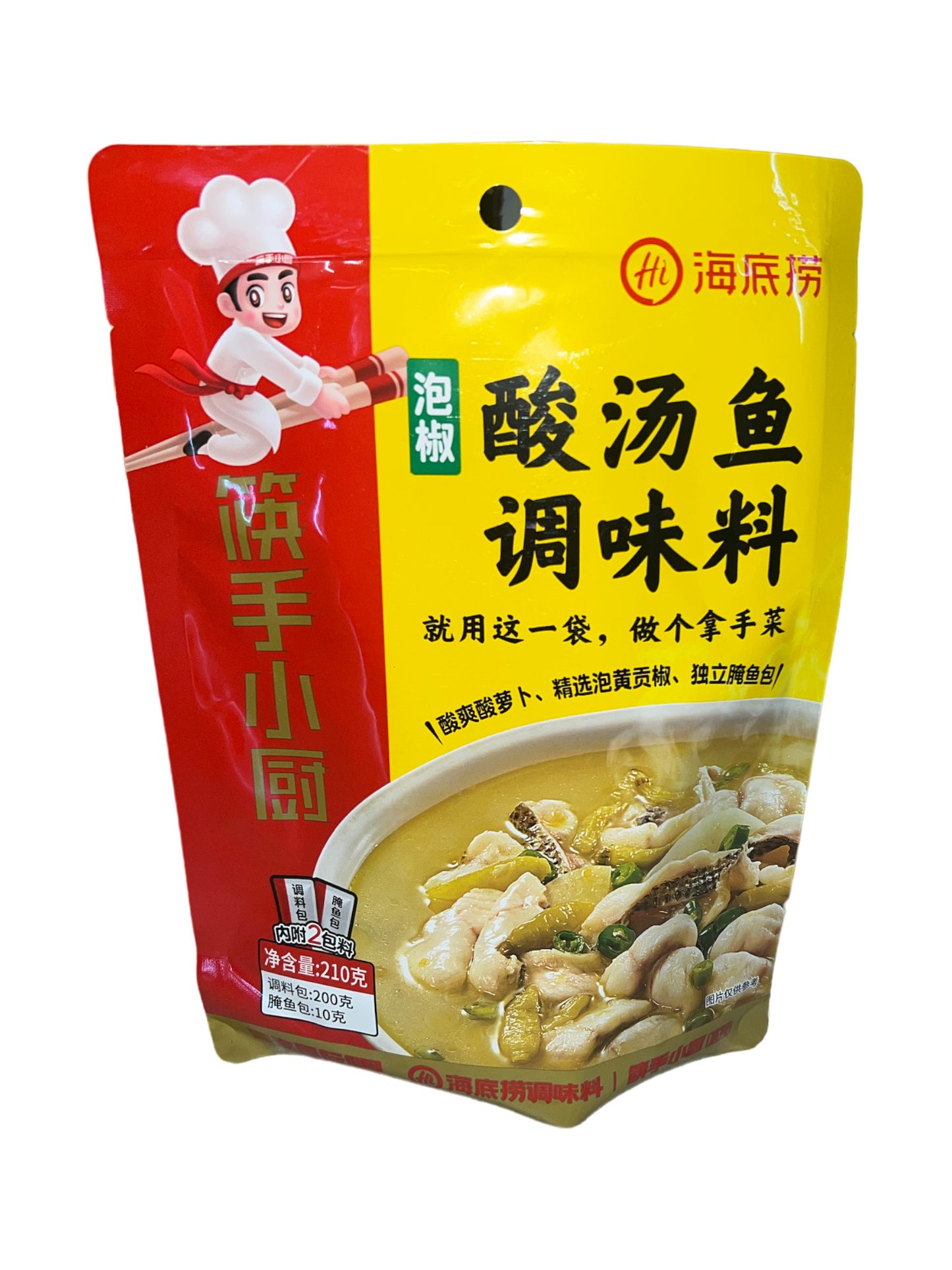 HDL Pickled Vegetable Fish Seasoning 210g 海底捞泡椒酸汤鱼调味料