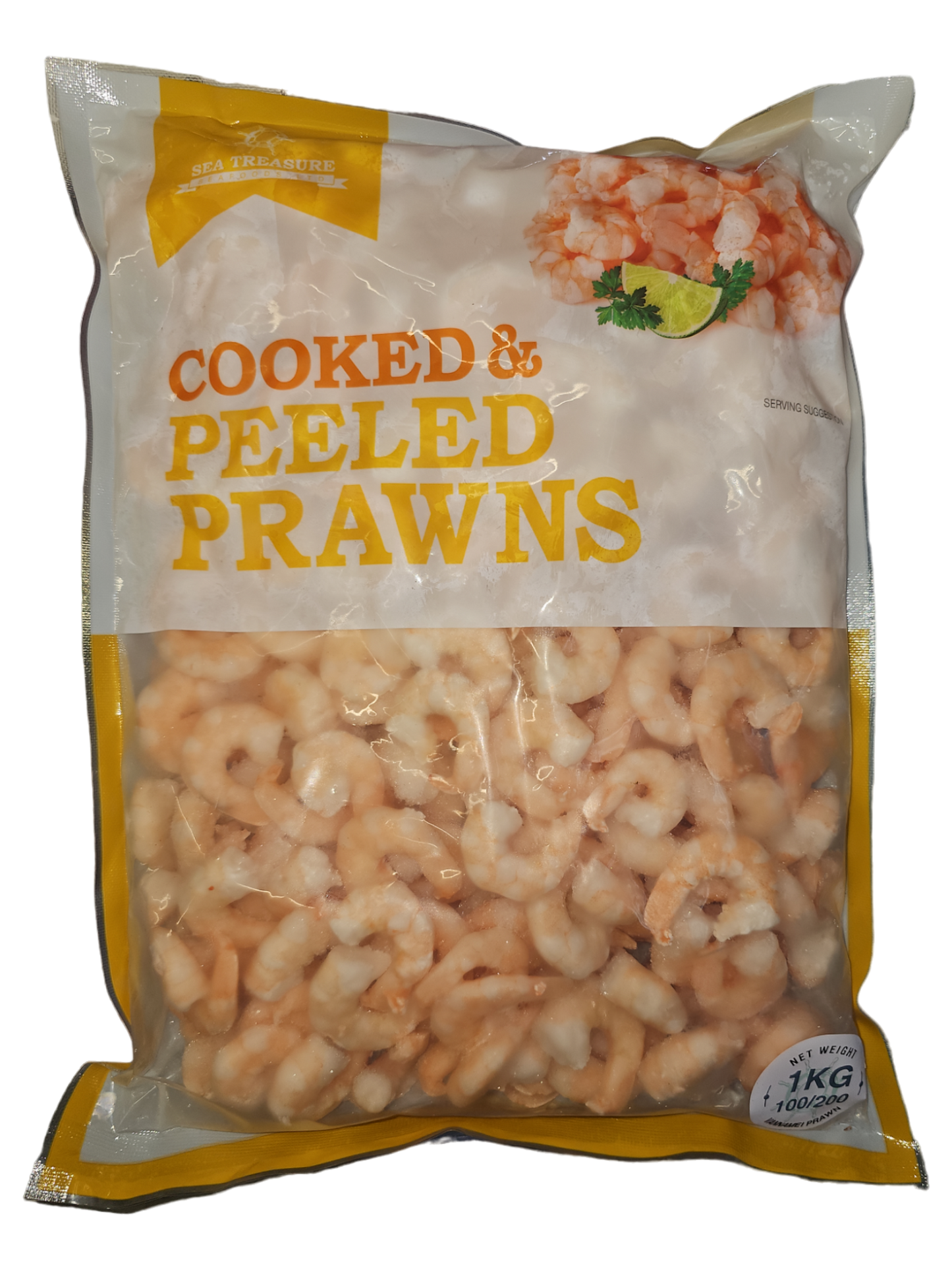 Sea Treasure Cooked & Peeled Prawns 100/200 1kg x 10