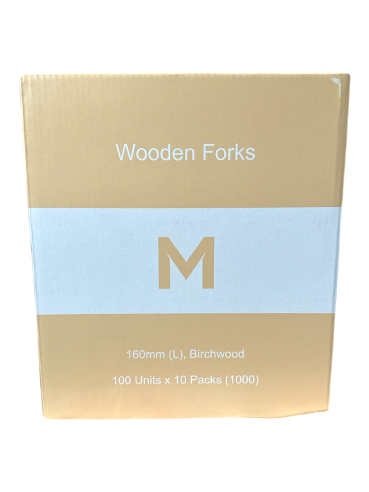 Wooden Fork - Natural, 160mm Long, FSC® 100% (1000)