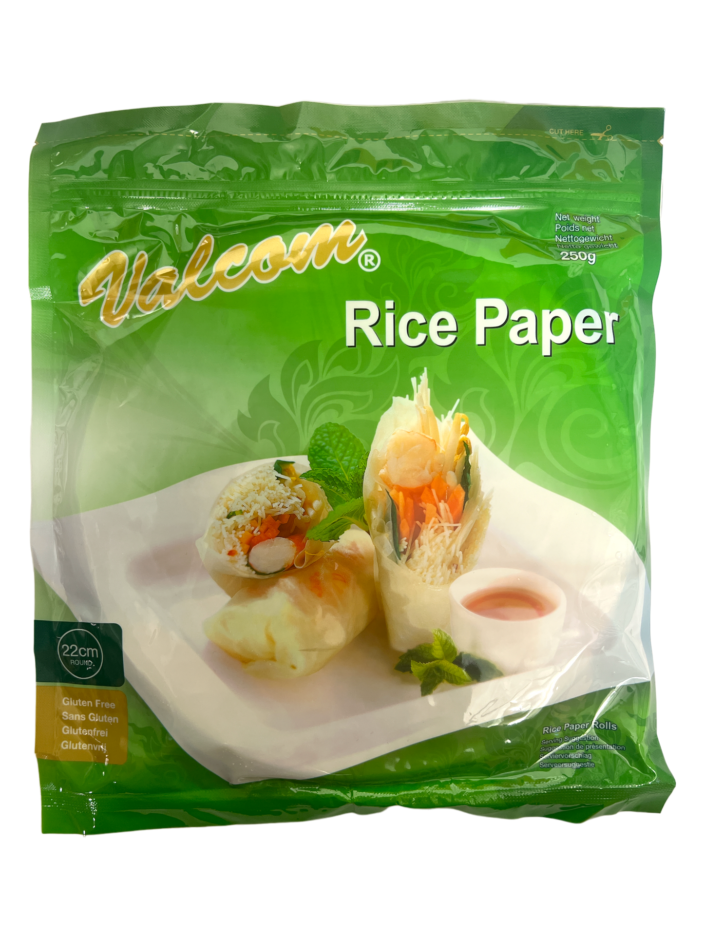Valcom Rice Paper 22cm Round 250g