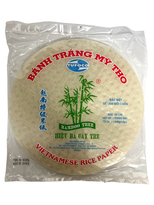 Bamboo Tree Vietnamese Rice Paper 22cm Round 340g