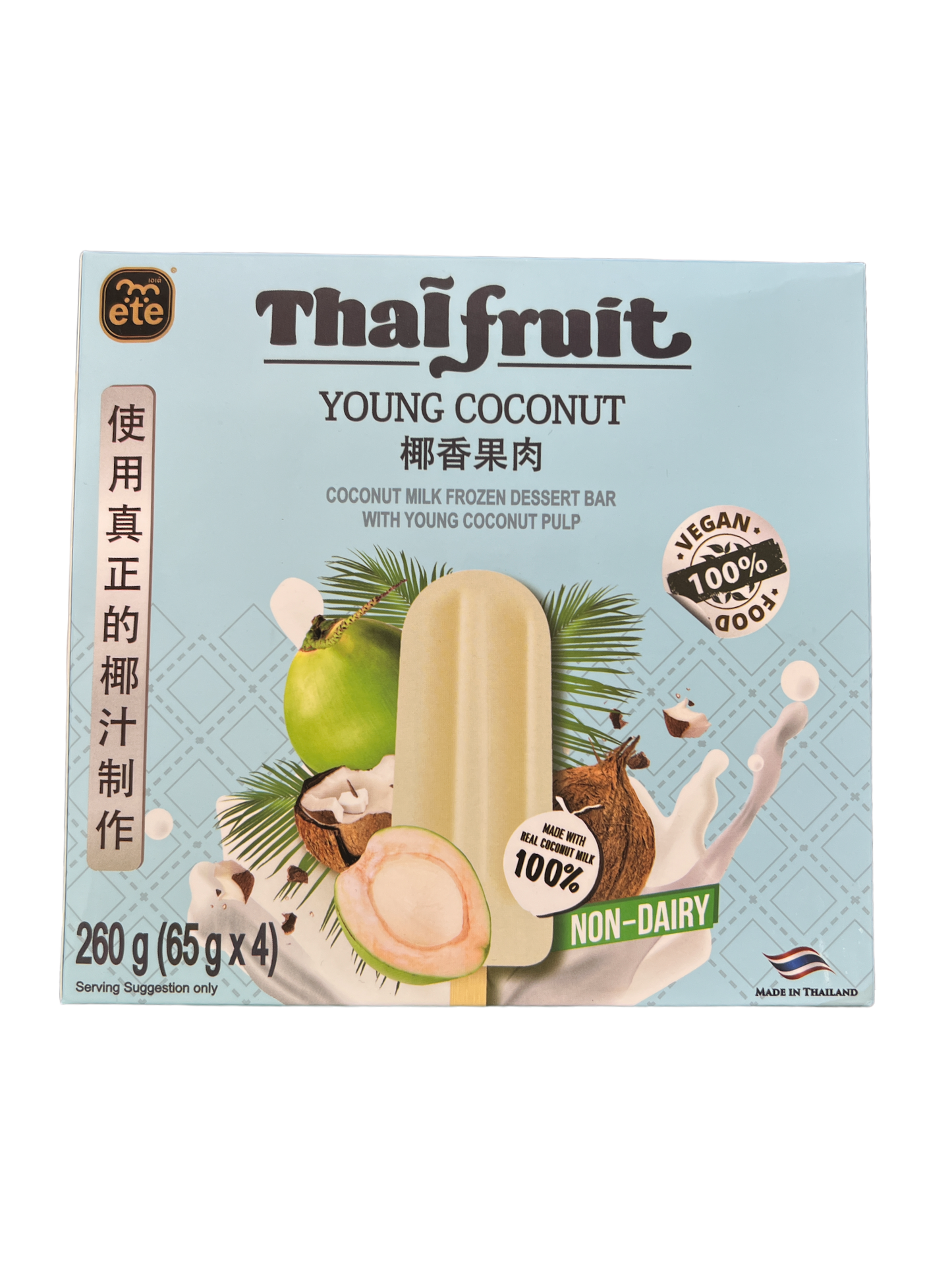 ETE Young Coconut Milk Desert Bar (4’s) 260g