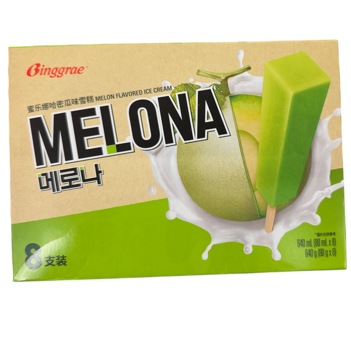 Binggrae Melona Melon Flavor 640ml (80ml x 8)