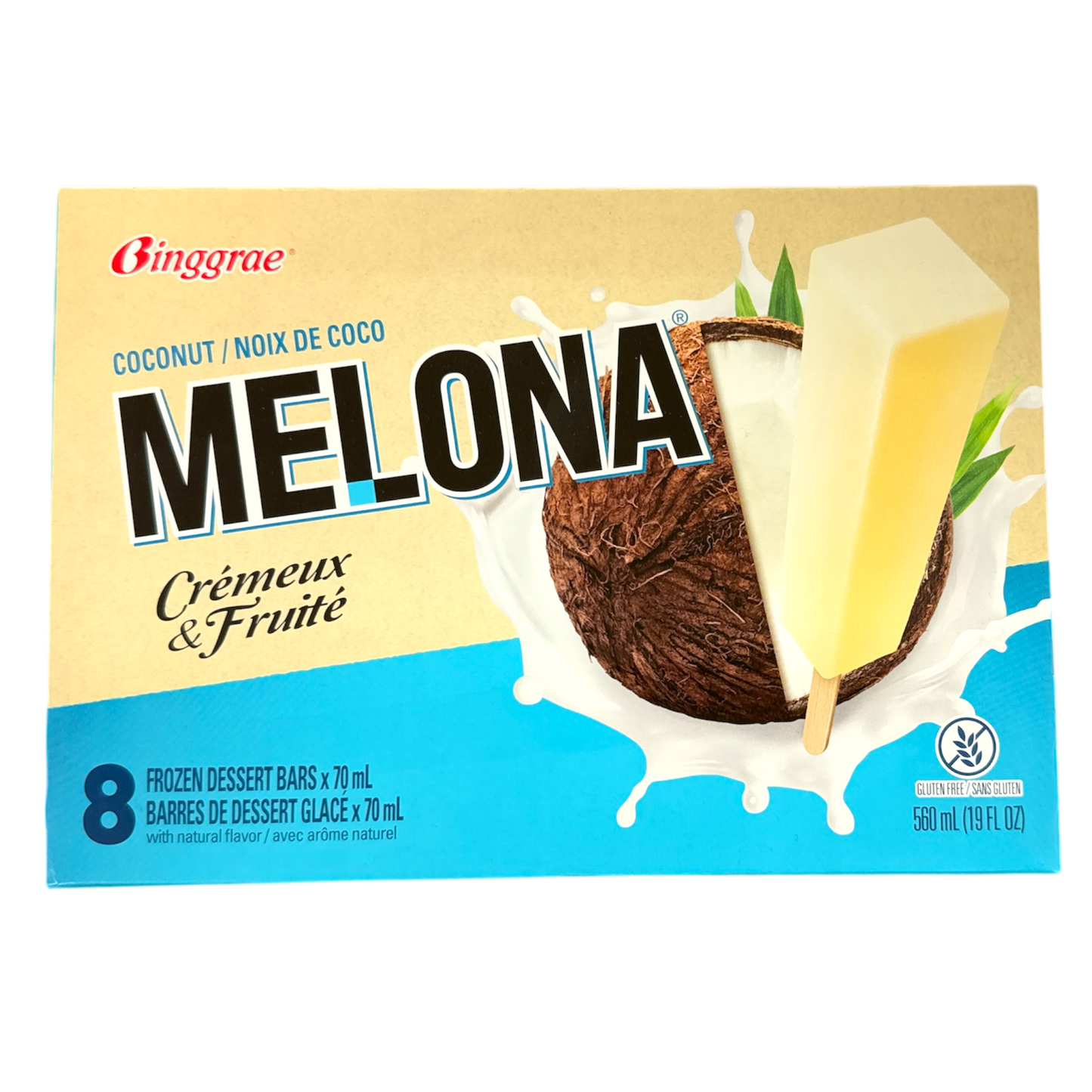 Binggrae Melona Ice Block Coconut Flavor 560ml (70ml x 8)