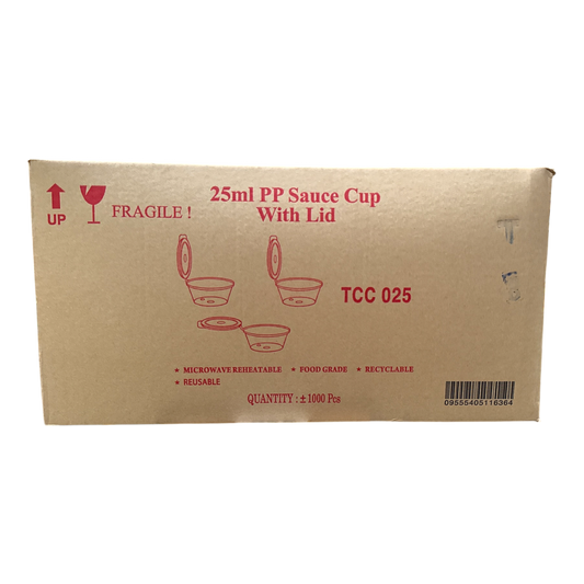 TCC-025 25ml PP Sauce Cup With Lid 1000pcs