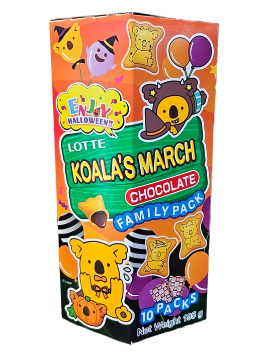 Lotte Koala's March Biscuit With Chocolate Flavoured Filling 195g 樂天小熊餅家庭號  萬聖節限定版-巧克力風味