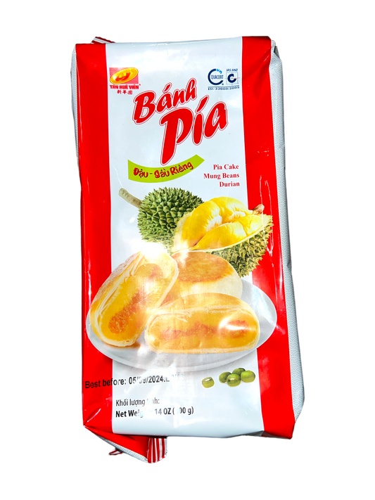 TAN HUE VIEN Pia Mung Bean Durian Cake 400g 新華園榴槤餅