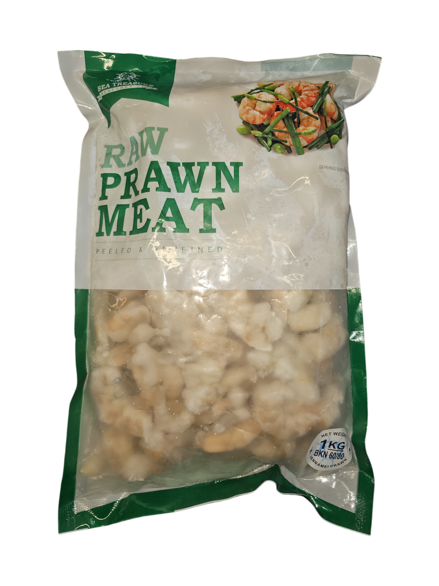 Sea Treasure Raw Prawn Meat BKN 60/80 1kg x 10