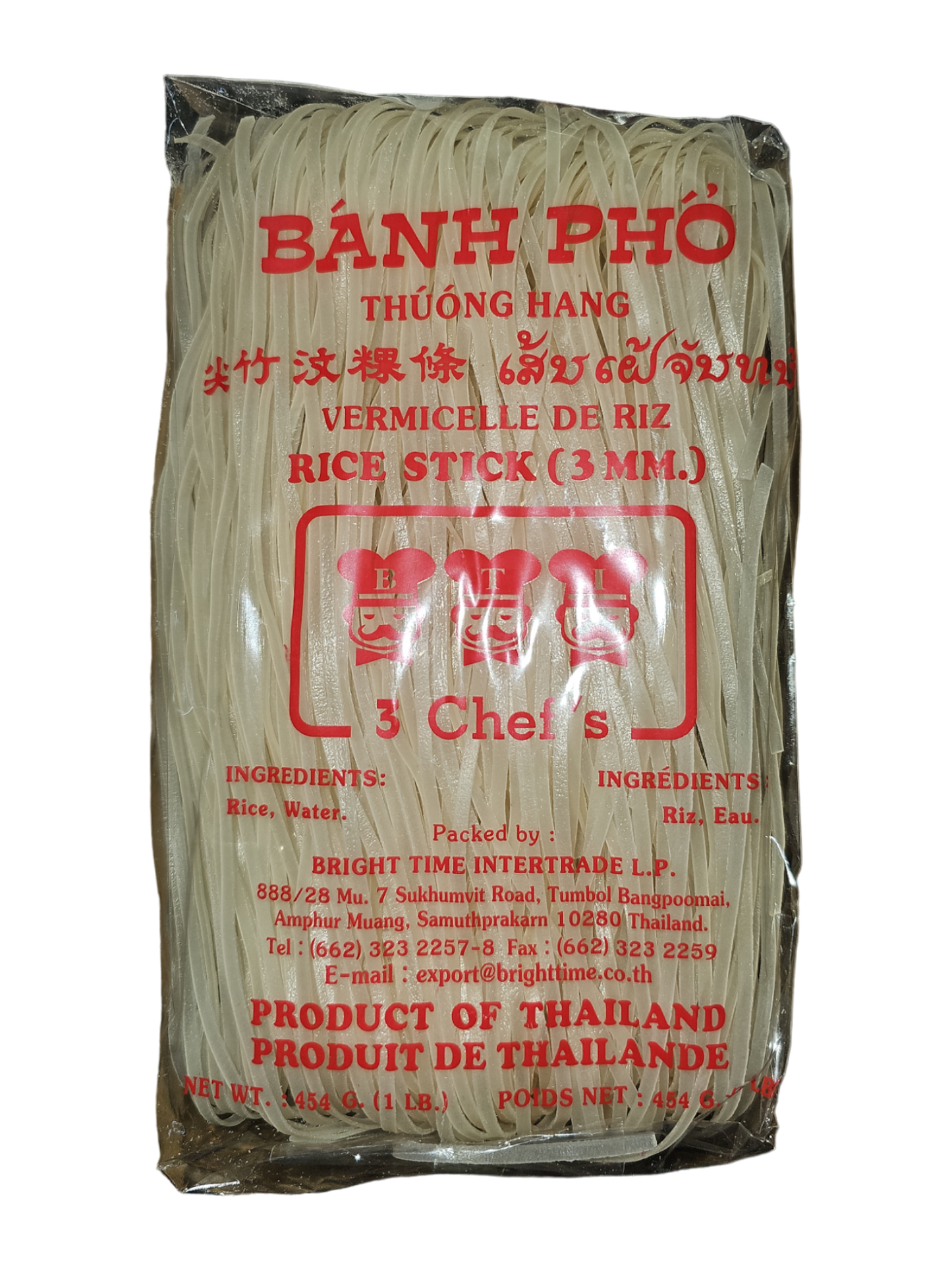 3 Chef's Rice Stick 3mm 454g x 30