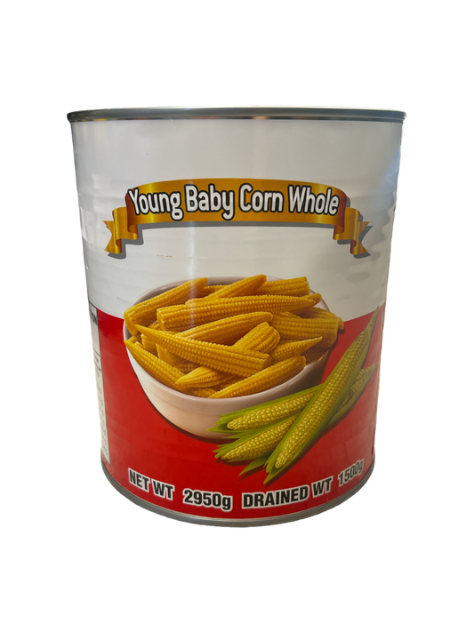 Tiger King Young Baby Corn Whole 2.95kg x 6