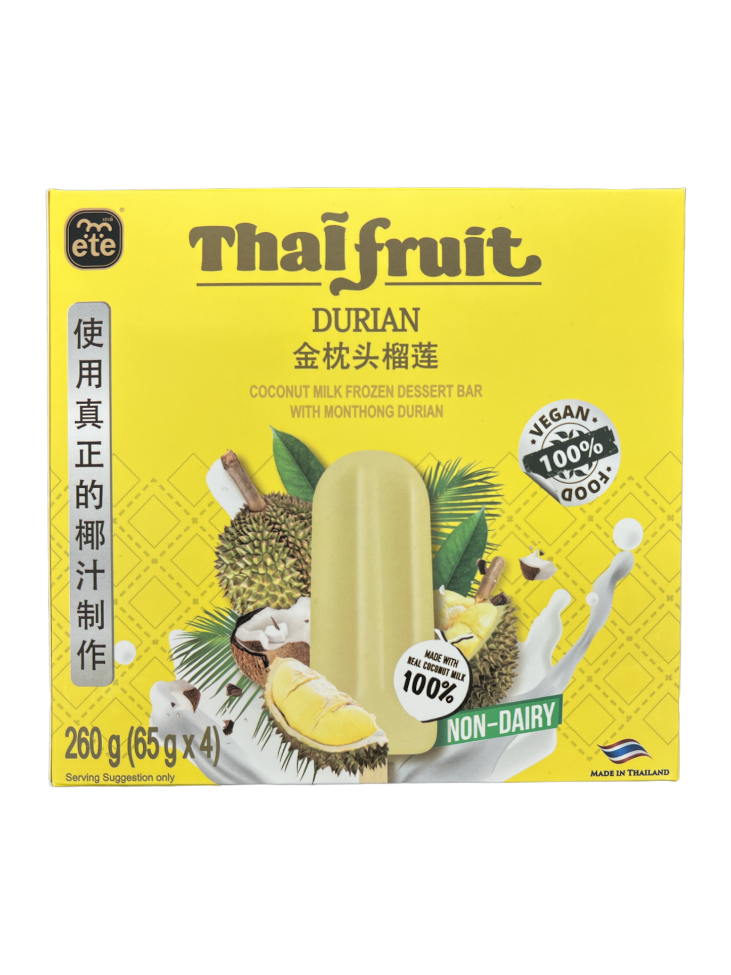 ETE Durian Coconut Milk Desert Bar (4’s) 260g